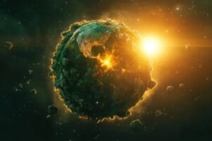 Pianeta terra durante quella che potrebbe essere l'apocalisse