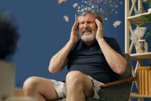 uomo affetto da Alzheimer