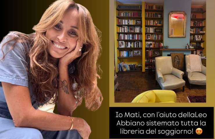 Benedetta parodi sorride con vicino o screen della storia della sua libreria ordinata 